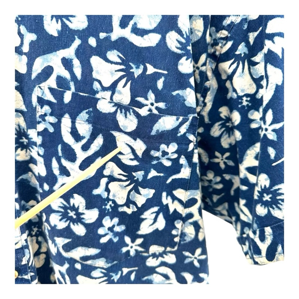 McGregor Men’s L Large VTG 80’s Cotton Blue SS Button Shirt Hawaiian‎ Vintage - Picture 8 of 12
